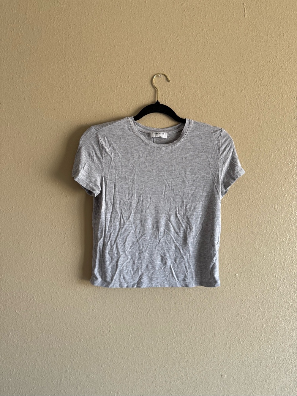 Babaton Short Sleeve Crewneck Tee - Light Gray